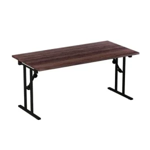 Fällbord 1600x800x730x25 valnöt/svart