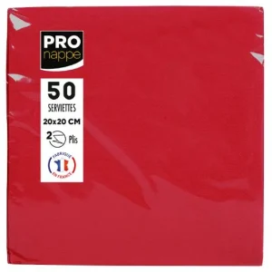 Servetter PRONAPPE 20x20cm röd 50/fp