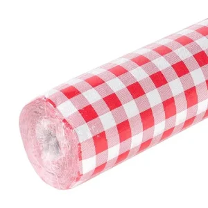 Duk PRONAPPE damast 1,18x25m röd/vit