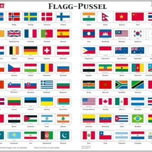 Pussel Flaggpussel 80 bitar