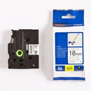 Tape BROTHER TZE-FX241 18mm svart på vit