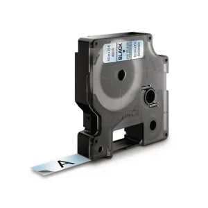 Tape DYMO D1 12mm svart på klar