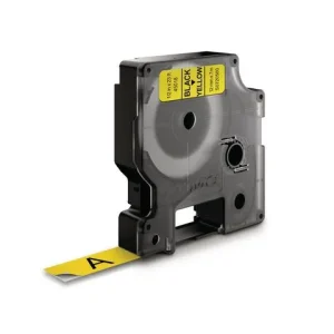 Tape DYMO D1 12mm svart på gul