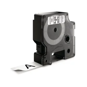 Tape DYMO D1 19mm nylon svart på vit