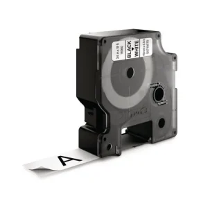 Tape DYMO D1 19mm perm. svart på vit