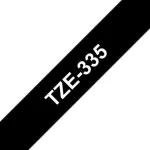 Tape BROTHER TZE335 12mm vit på svart