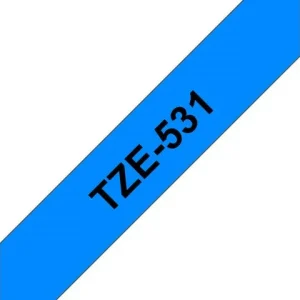 Tape BROTHER TZE531 12mm svart på blå