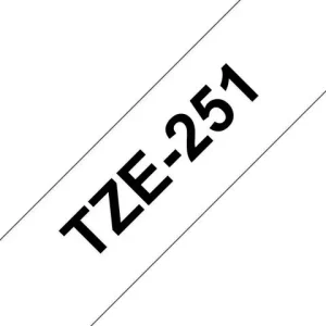 Tape BROTHER TZE251 24mm svart på vit