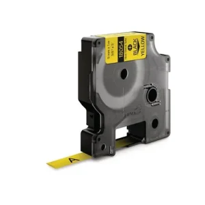 Tape Rhino krympslang 9mm svart på gul