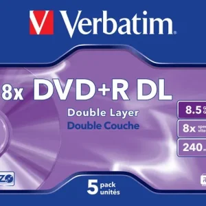 DVD+R VERBATIM 8,5GB Dual Layer 5/fp