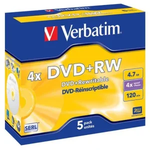 DVD+RW VERBATIM 4,7GB 5/fp