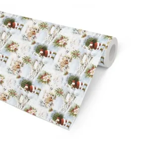 Julpapper 57cmx154m White Christmas