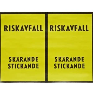 Varningsetikett Riskavfall 100/fp