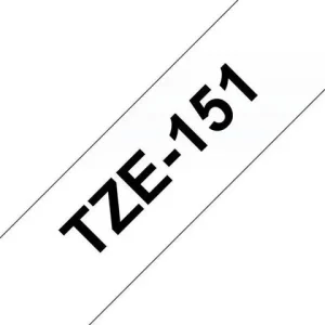 Tape BROTHER TZE151 24mm svart på klar