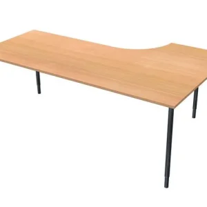 Bord vänster 200x120cm boklaminat/svart