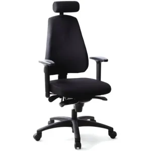 Kontorsstol LD6340 utan svankstöd svart