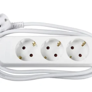 Grenuttag jordat 3-väg 3m kabel petsk.