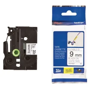 Tape BROTHER TZEFX221 9mm svart på vit