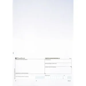Standardblankett talong Plusgiro 250/fp