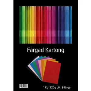 Kartong A4 220g 9 färger