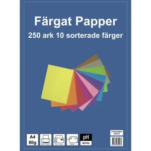 Kop.ppr A4, 80g 10 färger 250/fp