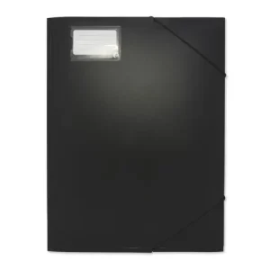 Mapp 3-klaff plast A3 svart
