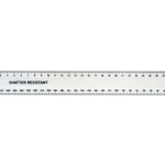 Linjal 30cm splitterfri vit 100/fp