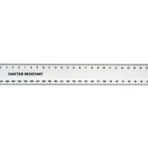 Linjal 30cm splitterfri vit 100/fp