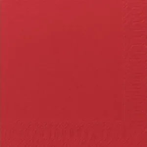 Servett 3-lags 33x33cm röd 125/fp