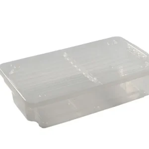 Förvaringsbox med hjul och lock 55 L