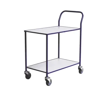 Bordsvagn 2 hyllplan blå/vit