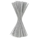 Piprensare glitter 30cm silver 100/fp