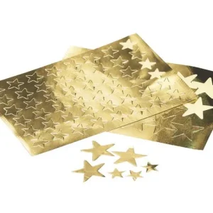 Stickers stjärnor guld 13mm 288/fp