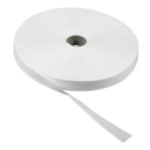 Bomullsband 50mx13mm vit