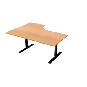 Bord El höger 160x120cm boklaminat/svart