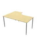 Bord höger 160x120cm björklaminat/grå