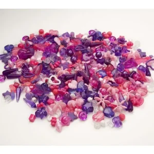 Plastpärlor mix lila/rosa 1000/fp