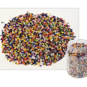 Glaspärlor 500g blandade färger