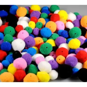Pom Pombollar med hål 100/fp