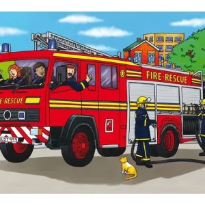 Golvpussel brandbil 60x40cm